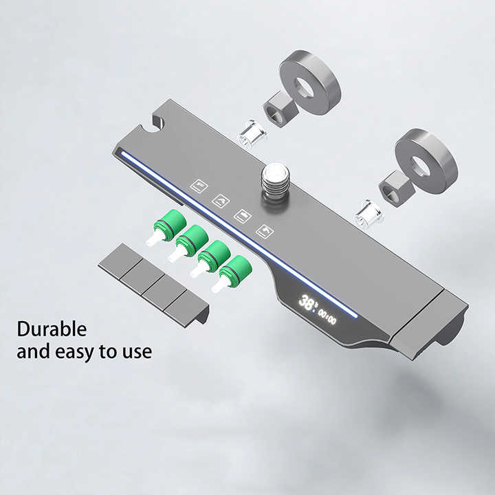Akıllı Duş Paneli – LED Işıklı, Termostatik, Dijital Göstergeli Ultra Lüks Sistem