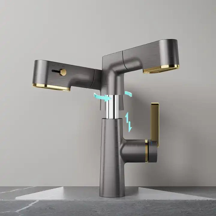 Dijital Ekranlı Akıllı Musluk | LED Sıcaklık Göstergeli Dokunmatik Evye Bataryası
