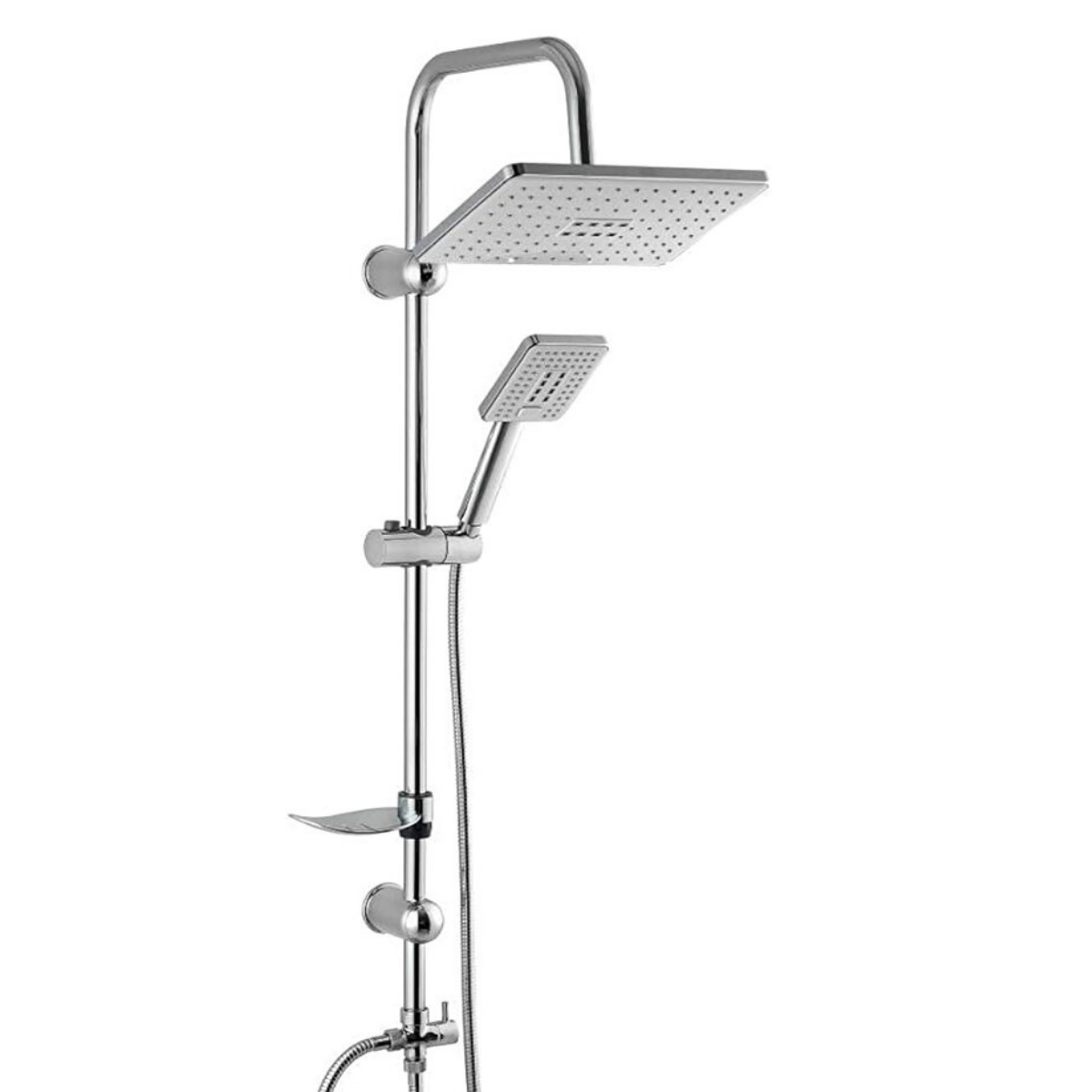 Makedonya Tepe Duş Seti | Üst & El Duşu Takımı | Yüksek Basınçlı Krom Tasarım
