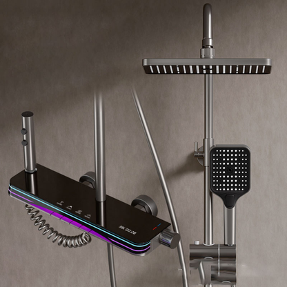 RGB LED Dijital Piyano Duş Seti Bataryası – Modern Termostatik Duş Sistemi
