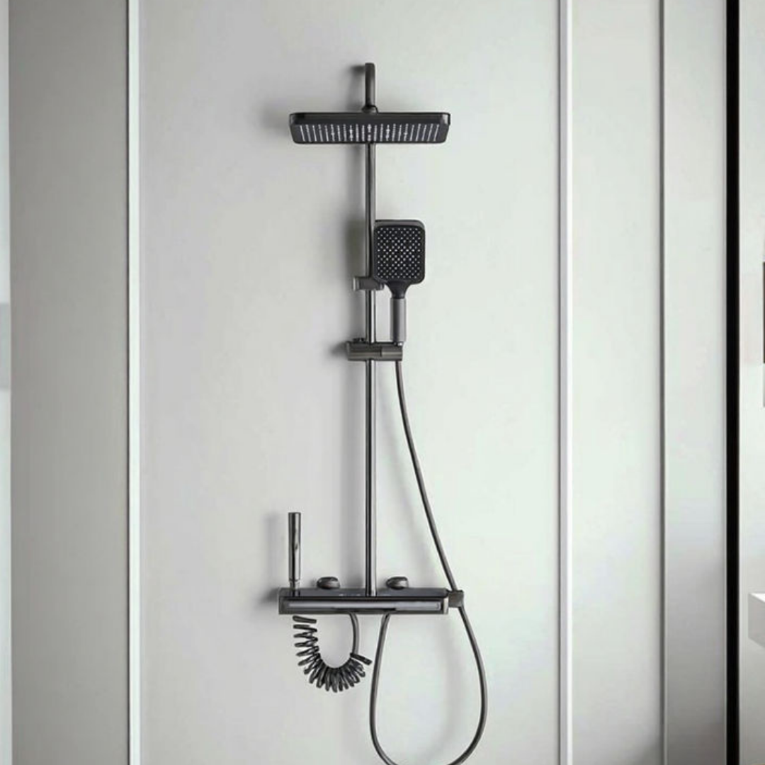 LED Göstergeli RGB Işıklı Dijital Piyano Duş Seti Premium Banyo Duş Sistemi