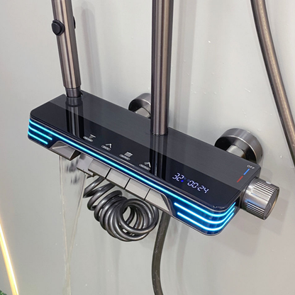 Dijital Piyano Duş Seti Bataryası LED Ekranlı Modern Duş Sistemi