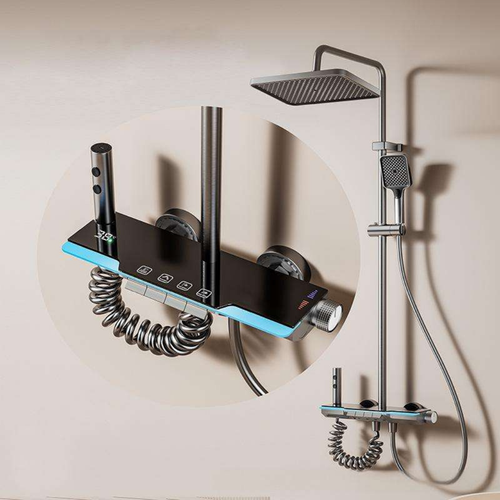Premium Dijital Piyano Duş Seti LED Işıklı Banyo Duş Sistemi